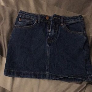 High waisted denim skirt